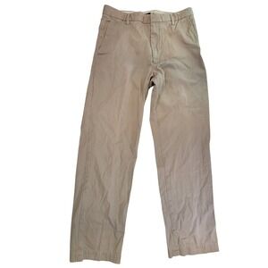 Banana Republic Dawson Khaki Chinos Mens Size 33x34 Flat Front Cotton Pants